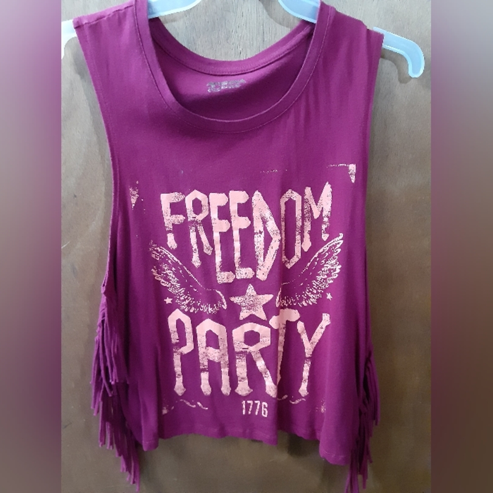 Juniors Fringe Tank Top